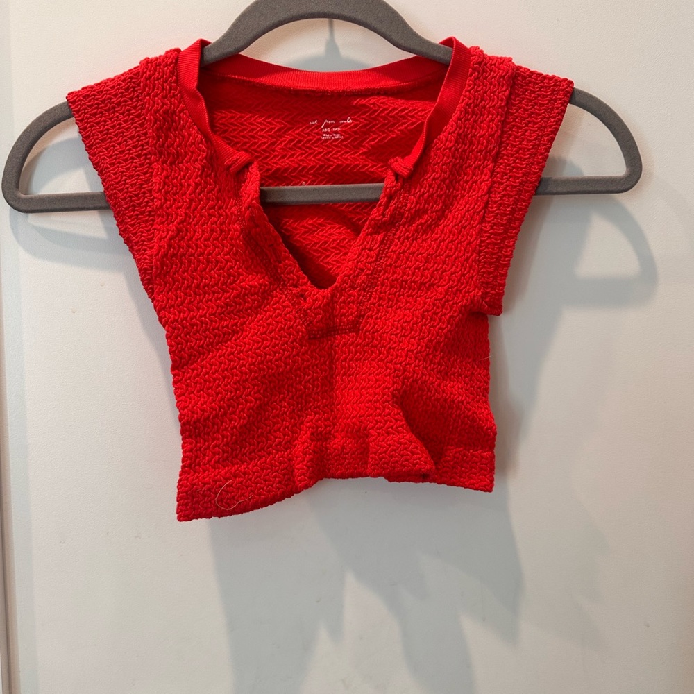 Out from under short sleeve crop